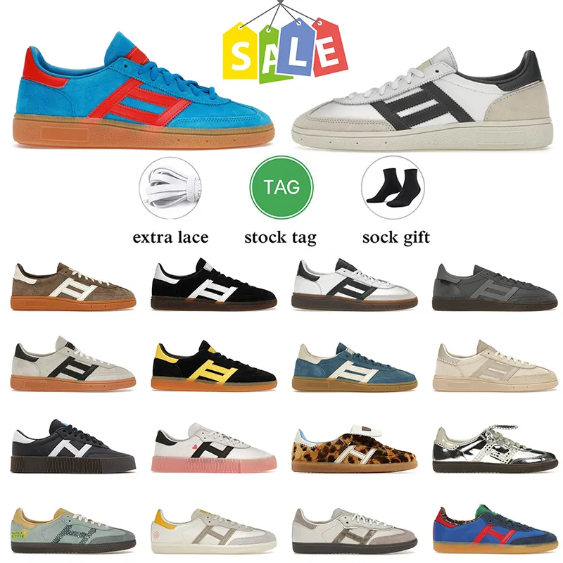 Handball Spezial sneakers män kvinnor toppkvalitet casual skor spezials ljusblå vit svart gummi wales bonner silver metalliska plattform loafers tränare dhgate