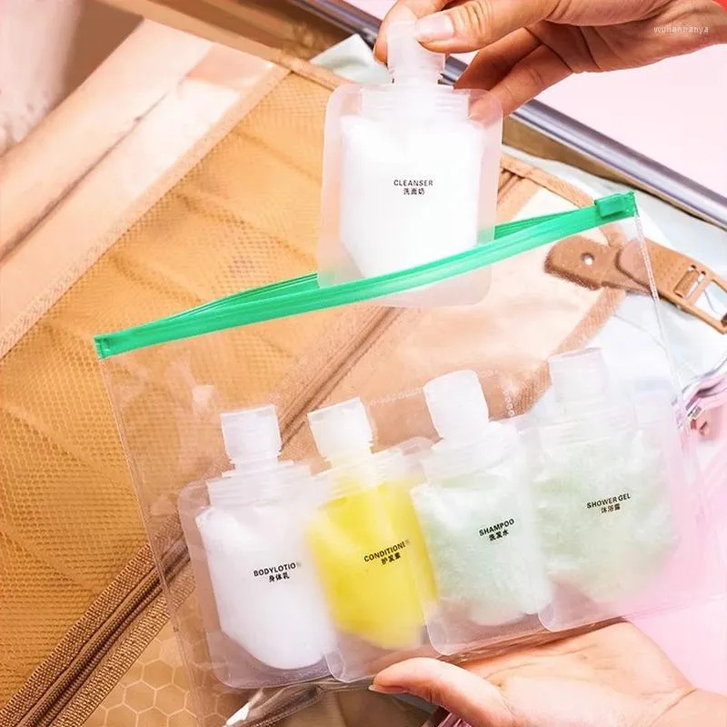 Lagringsflaskor gianxi kosmetisk lotion återfyllningsbara väskor rör pressa flip-top säck schampo kropp tvättar tomma underfläck