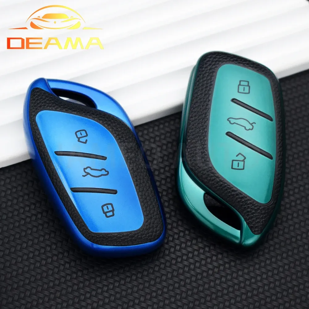TPU Leather Key Fob Cover Case For MG 4 2024, MG HS From