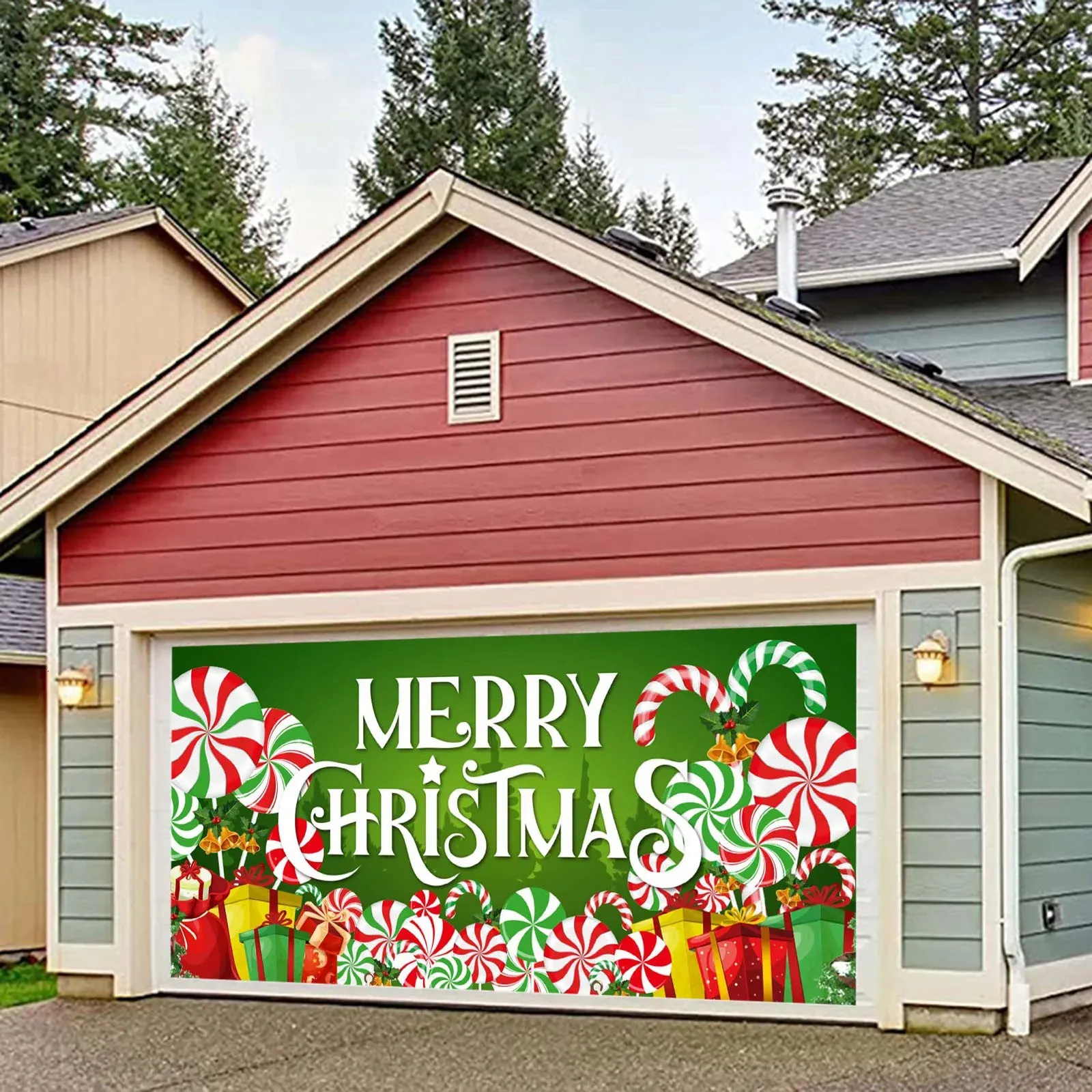 Bannière De Noël Décorations De Porte De Noël Couverture De Porte De Garage Extérieure Bonhomme De Neige Bannière Noël Fête Grande Porte Murale Toile De Fond Décoration De 2025 ? €22.99