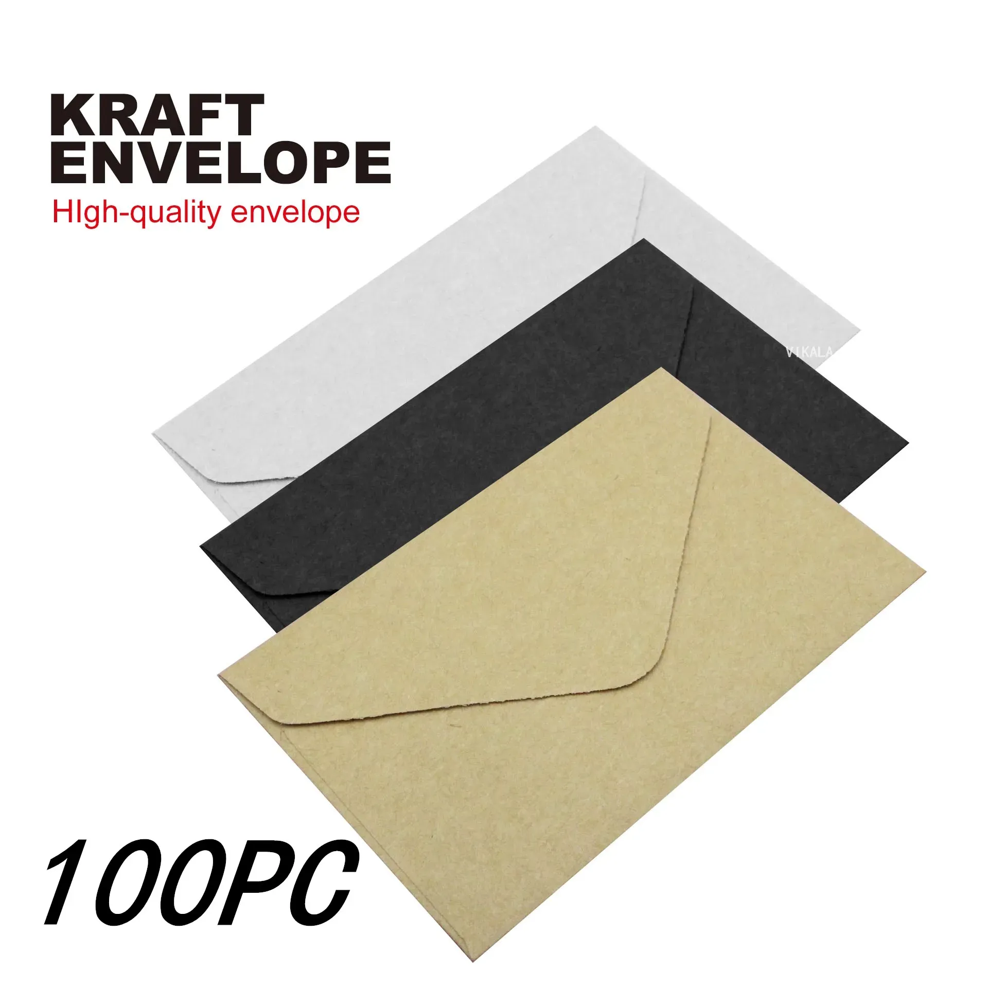 Envelopes 100PC Classical White Black Kraft Blank Mini Paper Window Envelopes Wedding Invitation Envelope Gift Envelope