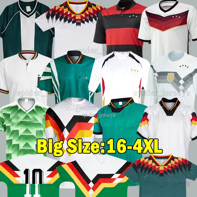 Xxxl 4xl 1980 1990 1992 Retro piłka nożna niemieckie Brehme Kohler 1994 1996 1998 Littbarski 2006 2010 Hassler 2014 2018 Zestawy koszulki dla dzieci z długimi rękawami 2018