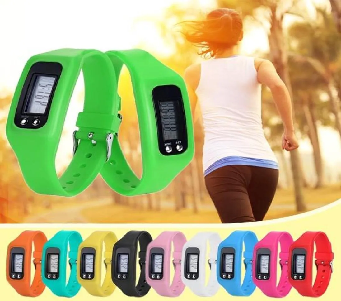 Digital LED Pedometer Smart Multi Watch silicone Run Step Walking Distance Calorie Counter Watch Electronic Bracelet Colorful Pedo7001748