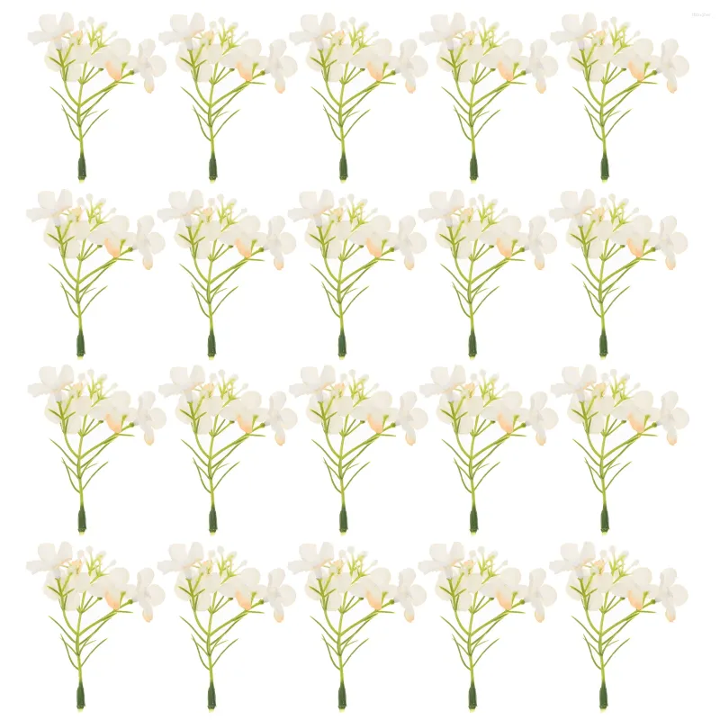 Decorative Flowers 20 Pcs Hair Accessories Artificial Flower Bride Wedding Decor For Decoration