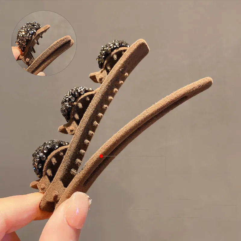 2 Bandeaux à Clip En Métal Torsadé Style Coréen - Antidérapants, Légers, Avec Embouts Silicone, Pour Femmes Et Filles