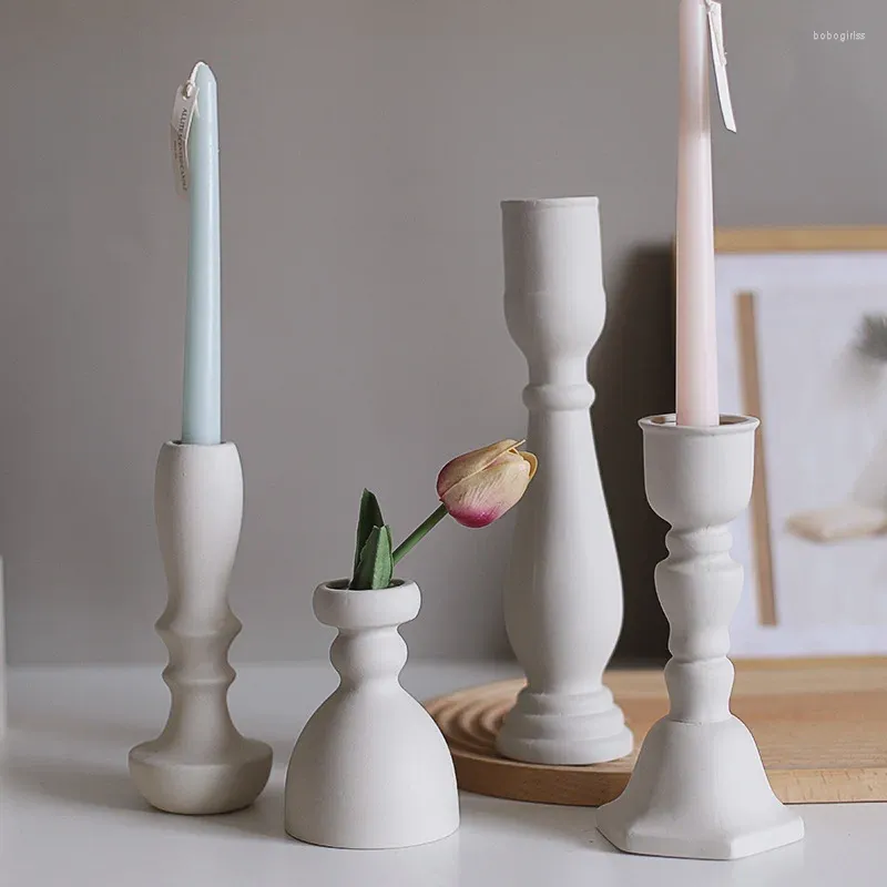 Vasos nórdicos vasos de cerâmica nórdica ornamentos de velas de vaso de estar de sala de estar decoração de arranjo de flores secas