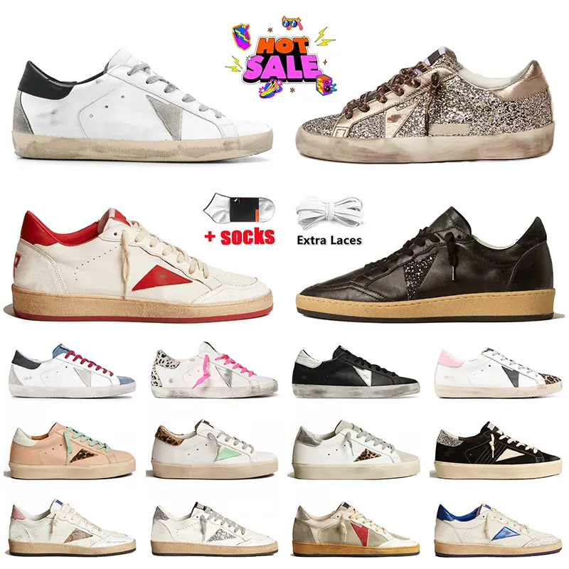 Luxury Designer golden Shoes golden goose sneakers Superstar Women Mens White Black Pink Glitter Platform goldenstar Ball Star【code ：L】Trainers