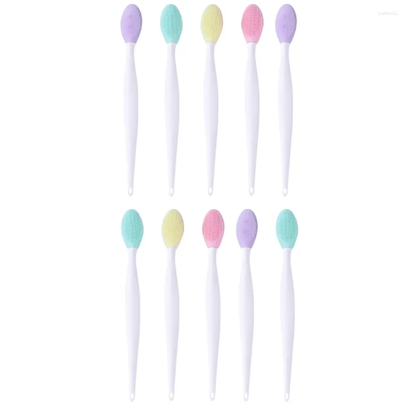 Dog Apparel 10 Pcs Pet Silicone Toothbrushes Accessories Double Sided Toy Pets Chew Cat