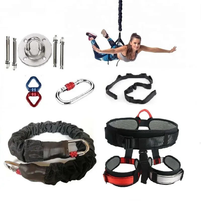 Anti-Gravity Yoga Övningsutrustning 4D Bungee Dance Training Workout Trainer Gym Fitness Pro Resistance Band 240322