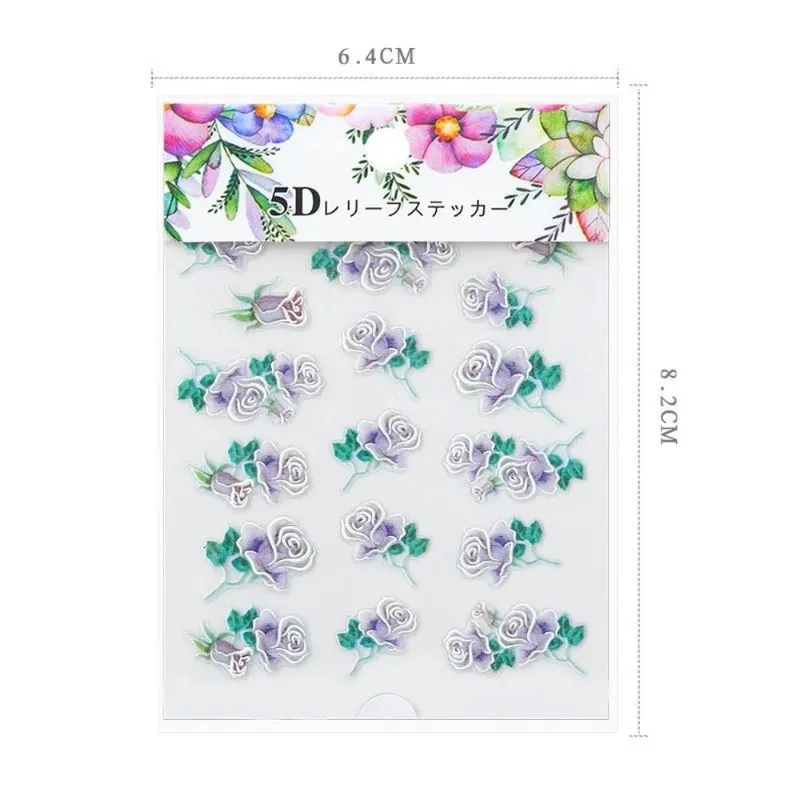 Design di fiori farfalla foglie decalcomanie dell'acqua unghie Dianioni geometriche di colore Cincarini Disterrazioni decorazioni le nail art2.le decalcomanie geometriche