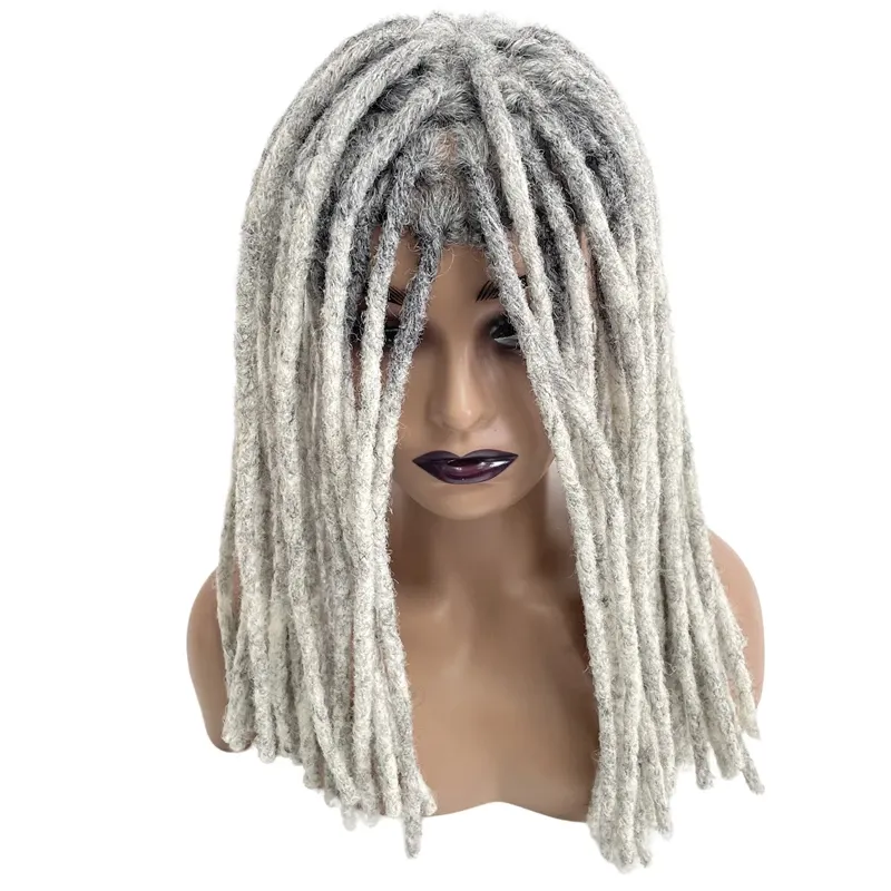 TOUPEES INDIAN VILLE HUMAIN SYSTEMS HUMANS 12 pouces 1b Grey Australia Toupee 8x10 Dreadlocks Topper pour femme noire