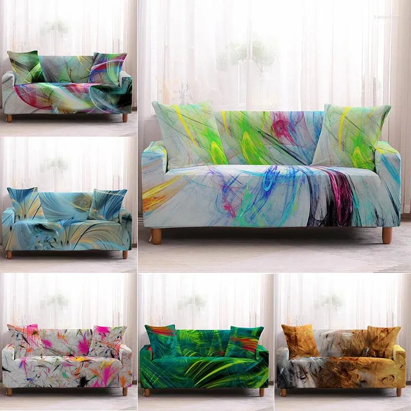 Capas de cadeira Sofá estampado Slipcover L Shape Canto Criativo Elastic Decorativa Toalhas Tampa do sofá 1/2/3/4 Dez DeC DEC