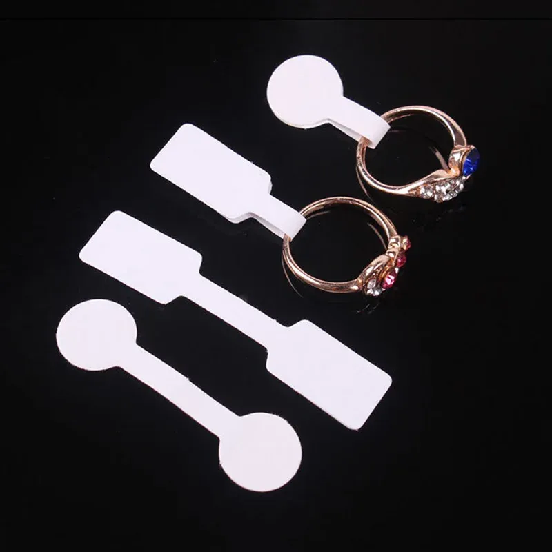 100pcs Blank Paper Prix Tags Autocollants Bijoux Bracelet Bagues Étiquettes Afficher Package Package Sticker Auto-Colle