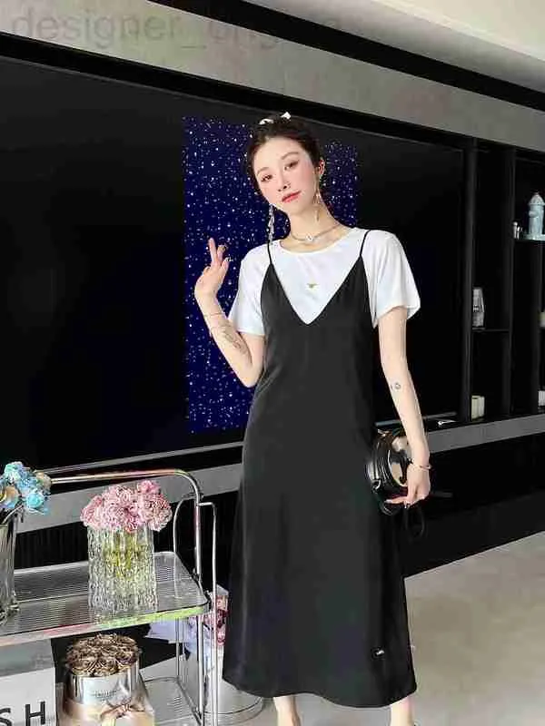 Basic & Casual Dresses designer Spring 2023 popular Korean version camisole vest pure fishtail skirt mid length female student new dress trend 0G2D