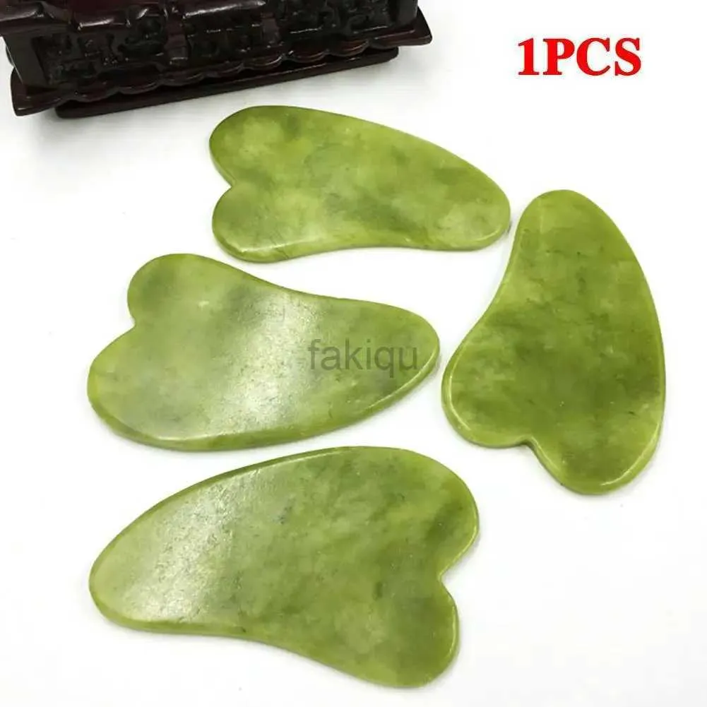 Massageboenar Rocks Jade Gua Sha Stone Natural Jade Facial Tool Board för spa skrapning Massage Tool Antistress Body Care Face Sculptor 240403