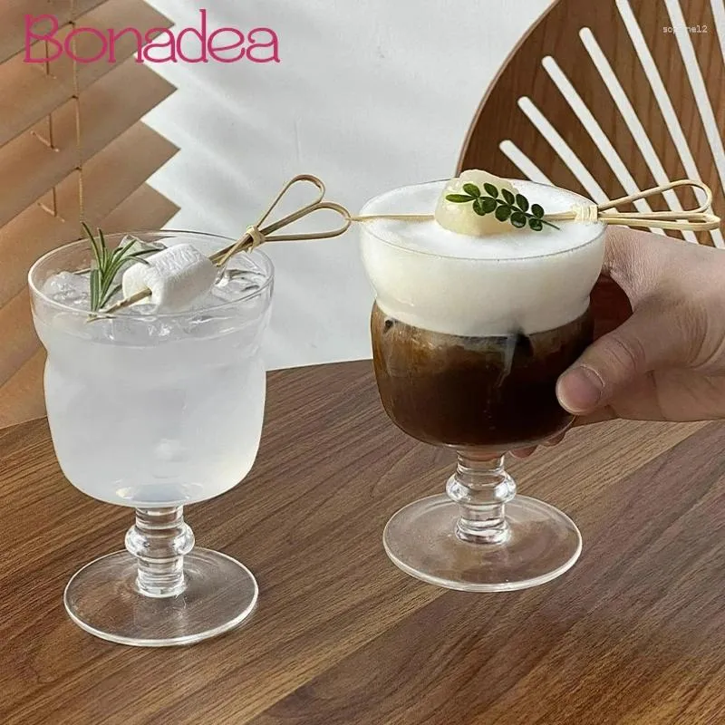 Vers de verre rétro Ice American Creative Latte Coffee tasses en verre Gobelet Special Juice tasse cocktail accessoires de fête à la maison