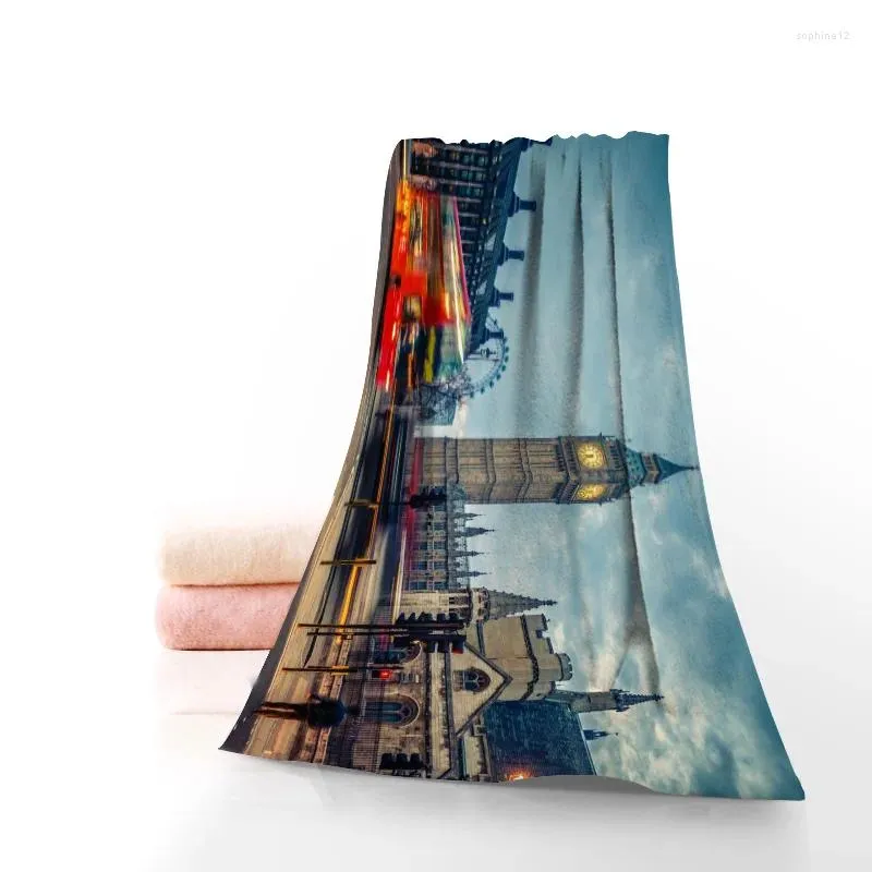 Towel Custom London Street 35x75cm Fitness Sports Portable Quick-drying Yoga Outdoor Microfiber