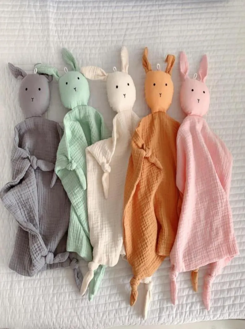 Coton biologique mou mousseline lapin Rabbit Animal NOUVEAU-NOURNE PACIFY PAPIFY BIBS SOATERS Robes de serviette5145533