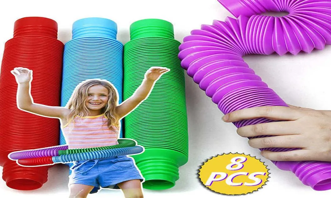 100 Stück Kinder entlasten Linderung pädagogische Antistress Zappeln Squeeze Mini Pop Tubes ganze sensorische Anti-Stress-Spielzeug Geschenke1800921