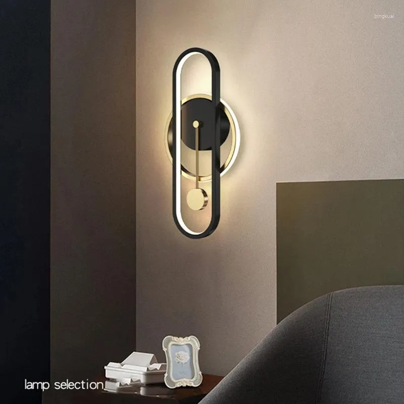 Wandlampe Nordische LED mit Uhr Leicht Luxus moderne Leuchten Dekor Innenbeleuchtung Home Wohnzimmer Schlafzimmer