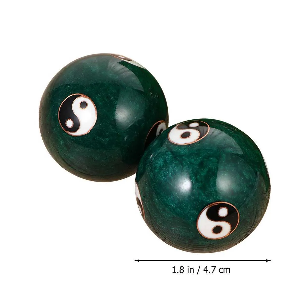 Pedras de massagem rochas de bola de massagem chinesa tai chi sinos tradicionais articulações da mão bola de massagem bola verde esmalte gordas de massagem de bola 2445