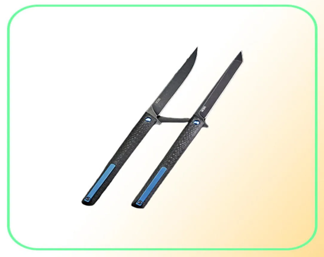 Coltello pieghevole per flipper cuscinetti a sfera di alta qualità M390 Black Blade Blade Blade in fibra di carbonio Fibra EDC Knife Gift KIFE2398059