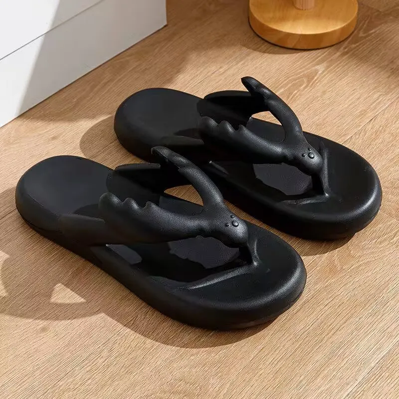 2024 Summer Slippers Women Comfortable Lightweight Soft Sole Indoor Quiet Non-Sip Leisure Outdoor Beach Play Sandals