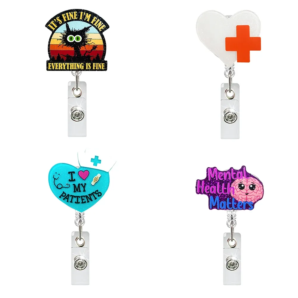 3 Pack 2.16" Magnetic Badge Holder Retractable Badge Reel - View #2