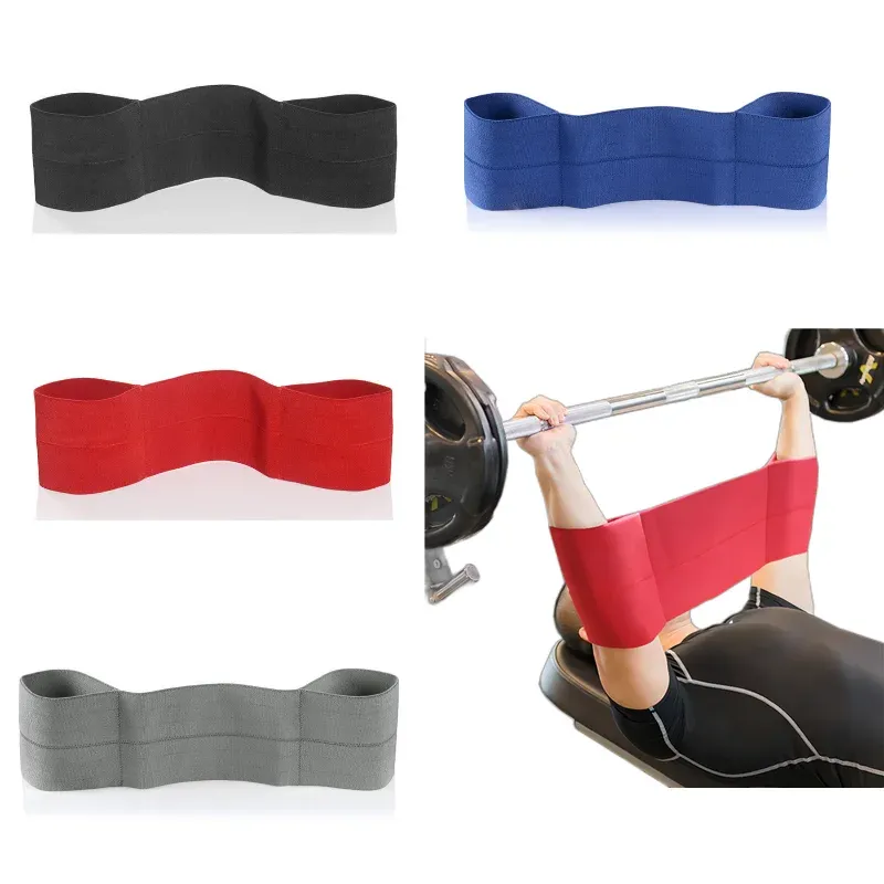 Lifting 1 PCS Weightlifting Bench Press Resistance Band Fitness Exercise Elbow Sleeves Support Nylon Elastic Band Gym Workout Equipment