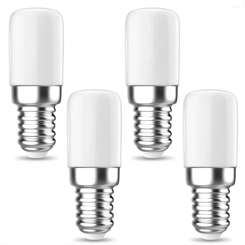 Filans de plafond Fridge Bulbe 1.5W E14 LUMIÈRE LED 150lm Blanc chaud 3000k Bulbes d'économie d'énergie pour la pochette 4 Pack