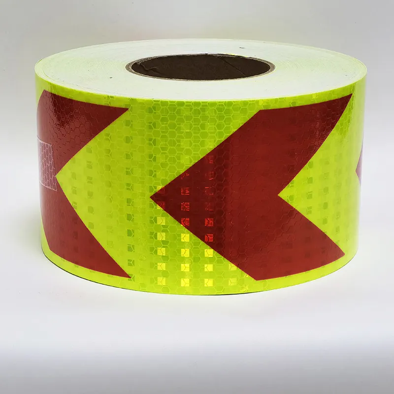 25mx 5cm Reflective Warning Tape, Reflector Safety Tape For Orientation Arrow Warning Sign High Visibility High Intensity Arrow In Red And White 75030707 - View #9