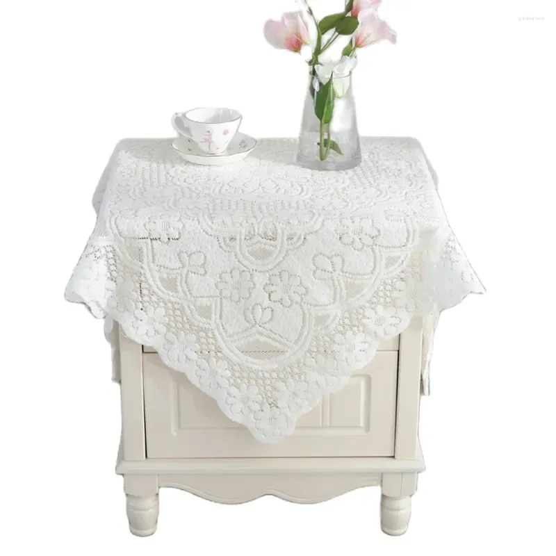Table Cloth Modern Coffee Cover Simple Lace Light Beige Cafe Restaurant Decor