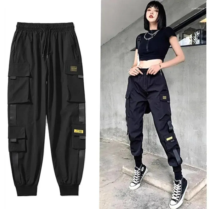 Men's Pants Women Elastic Waist Loose Streetwear Cargo Female Fashion Ankle-length Jogging Trousers Ladies Plus Szie 2024 Casual Pant