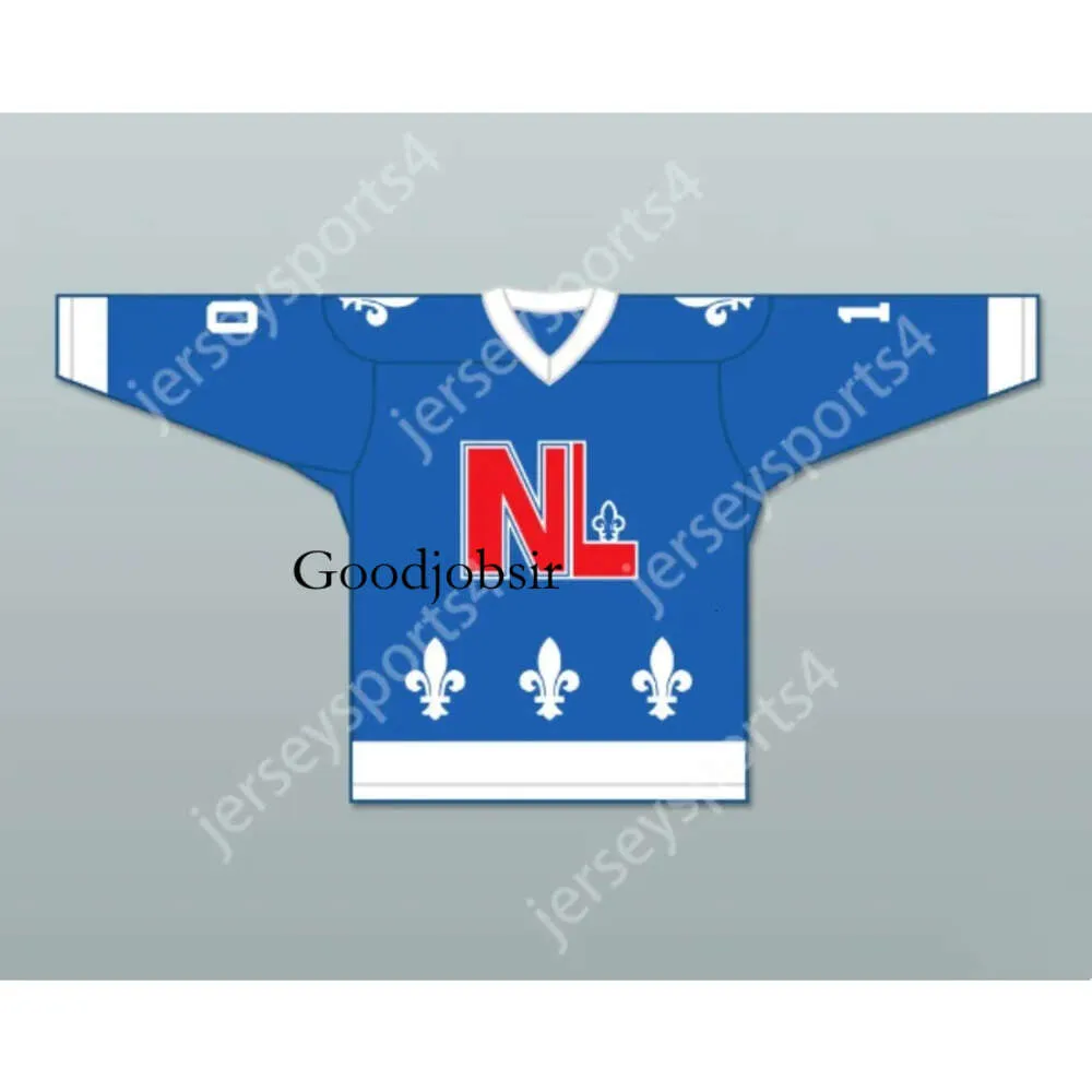 GDSIR Custom Blue Rene Laberge 10 Le National de Quebec Hockey Jersey New Top ED S-M-L-XL-XXL-3XL-4XL-5XL-6XL