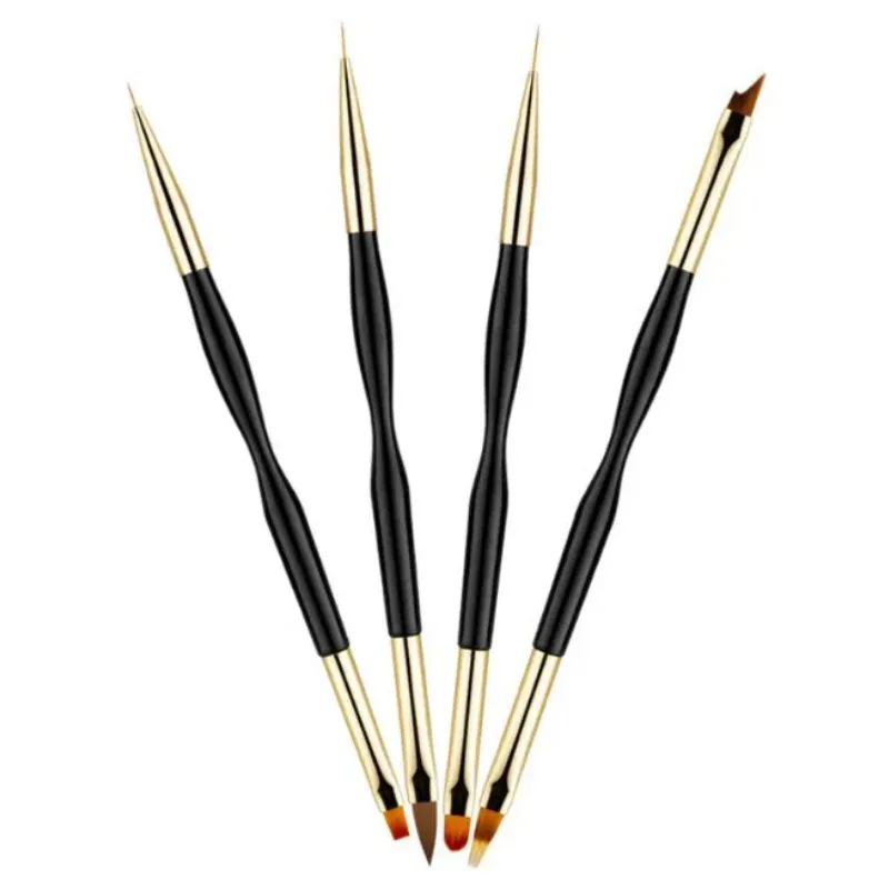 3st Acrylic French Stripe Nail Art Liner Brush Set 3D Tips Manicing Ultratunna linje Ritning Pen UV Gel Borsts Målningsverktyg