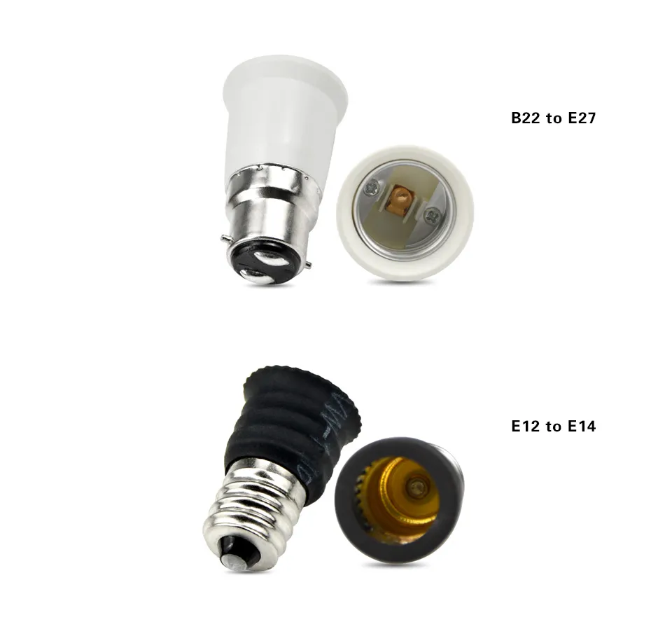 LED Bulb Lamp Base Holder Adapter E27 E14 E12 GU10 G9 B22 MR16 GU24 ...