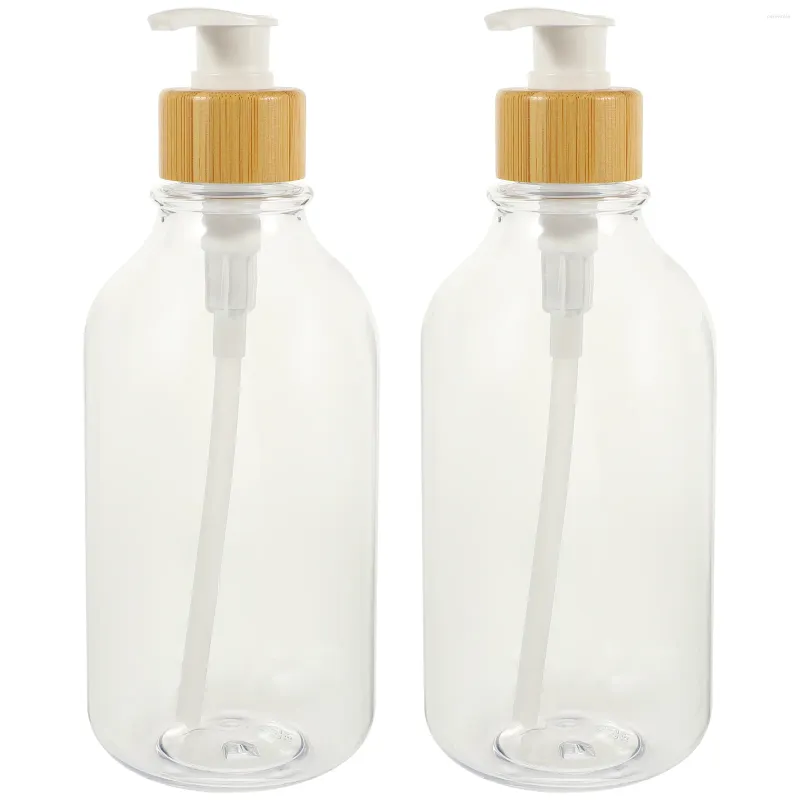 Dispensador de sabão líquido 2 PCs Bottled Travel Recipientes de shampoo de plástico recarregável O banheiro de animais de estimação