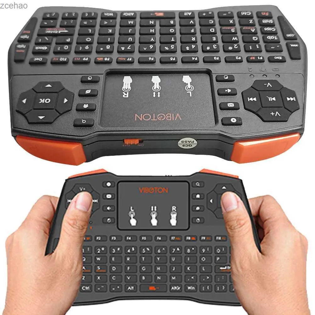 Claviers i8 plus 2,4g Wireless Keyboard Fly Air Mouse Touch Papa d'Espagne Portugal Bluetooth Air Mouse Remote Touch Pad pour Android TV Boxl2404