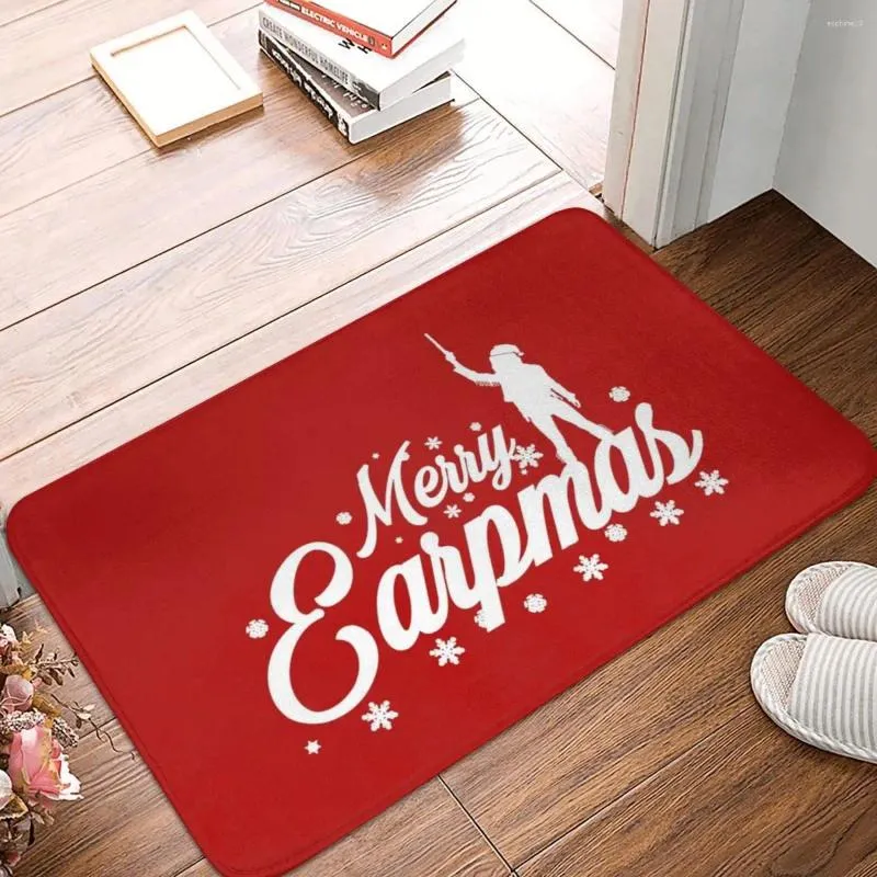 Tapijten Merry Earpmas - Wynonna Earp Christmas Land Tapijt Tapijt Mat voetpad Polyester Niet -slip ingang Keuken Slaapkamer Balkon Toilet