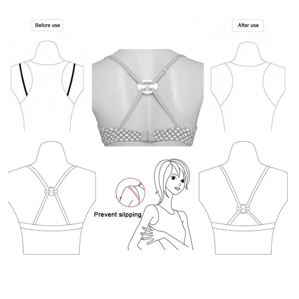 6 Pcs Bra Strap Holders Concealers With 24 Pcs Invisible Body Tape, Bra