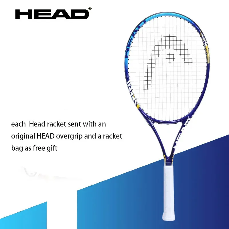 Original HEAD Carbon Tennisschläger Onebody Stoßdämpfung Anfänger Trainingsschläger mit Tasche Overgrip 240401