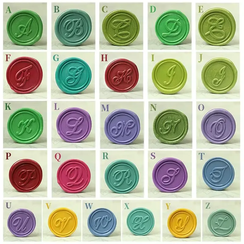 Klassieke initiële wax zegel stempel alfabet 26 letter A-Z