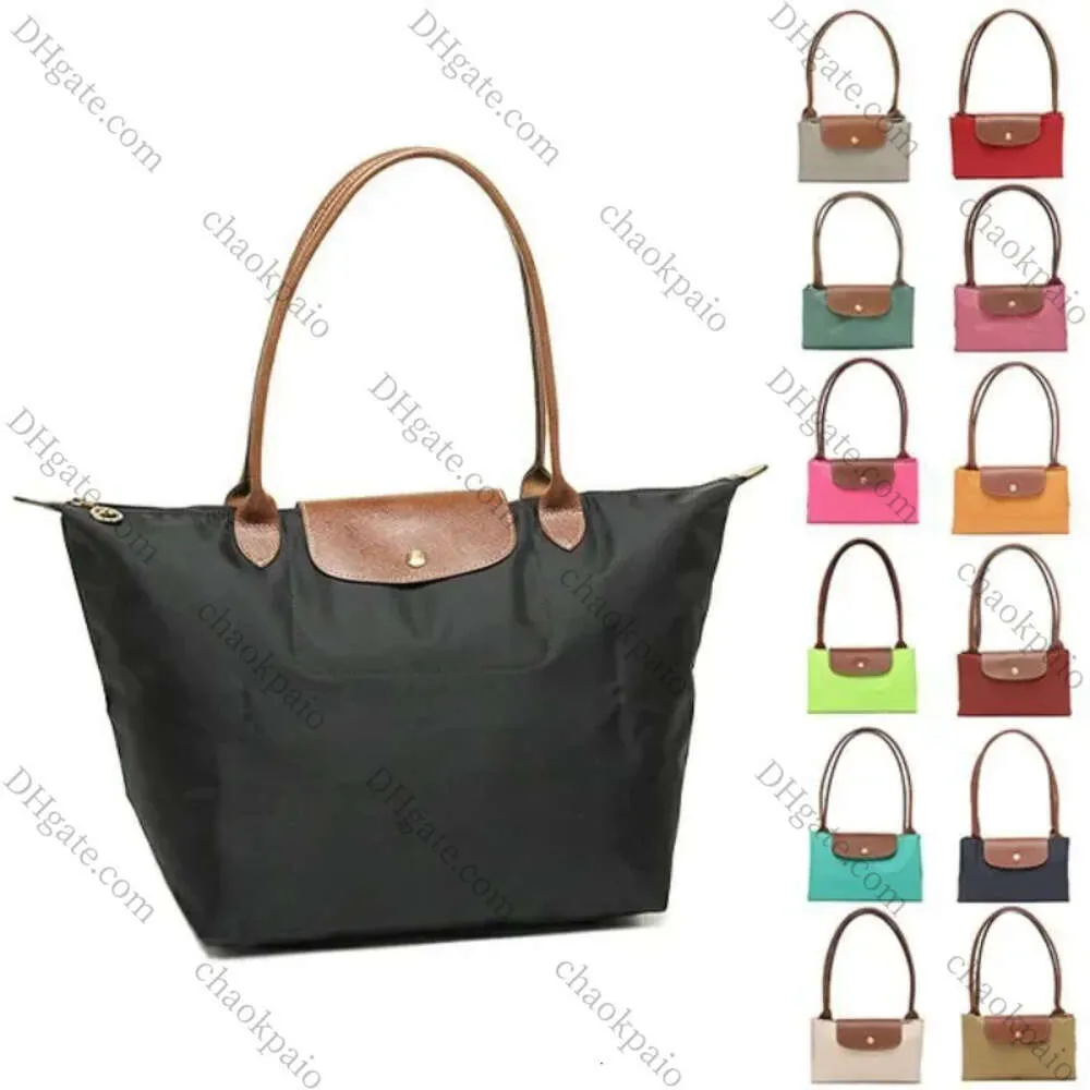 2024 Womens Luxury Classic Foldable Dumpling Bun Bag Waterproof Nylon Embroidered Dumpling Bag Fashion Shoulder Bag Handbag