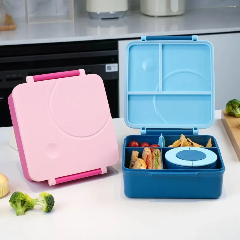 Dijkartikelen roestvrijstalen kommen lunchboxen plastic borden magnetron verdomde gepartitioneerde dozen.