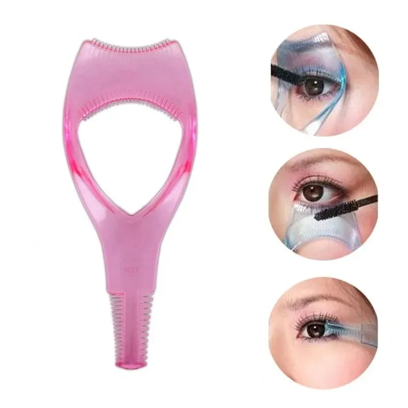 Eyelash Tools 3 i 1 Makeup Mascara Shield Guard Curler Applicator Comb Guidekort Makeup Tool Beauty Cosmetic Tool