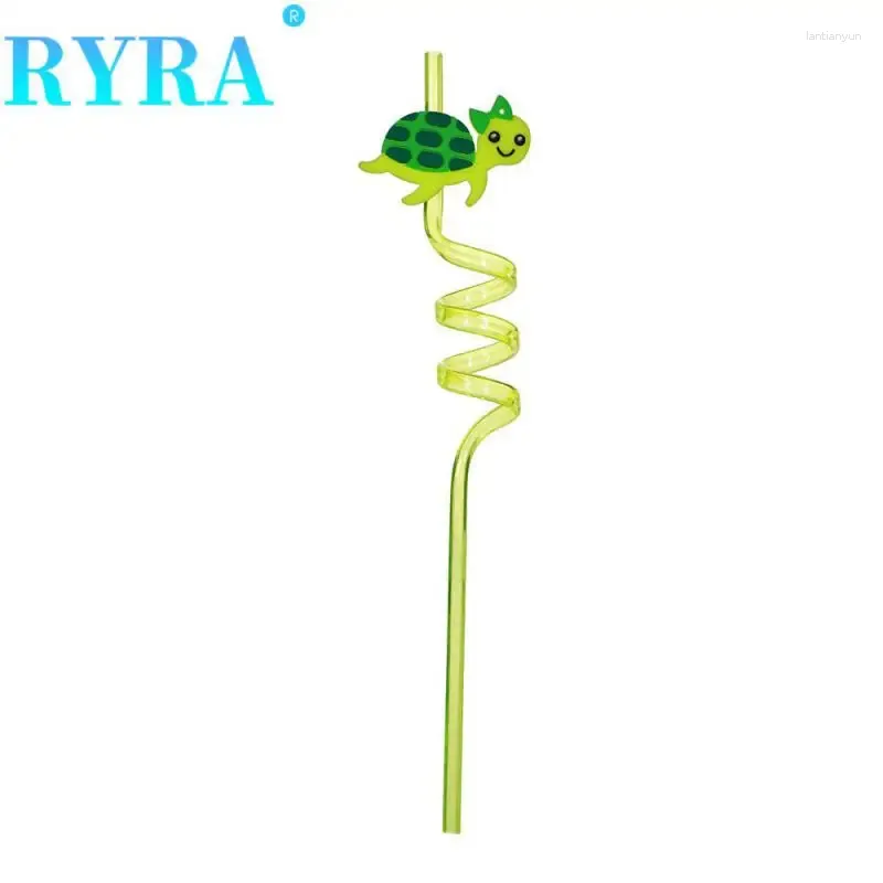 Drinking Straws Recycled Drink Coffee Straw Set Food Grade Easy Cleaning Milk Tea Juice Temperature Resistance Cartoon Party Supplies