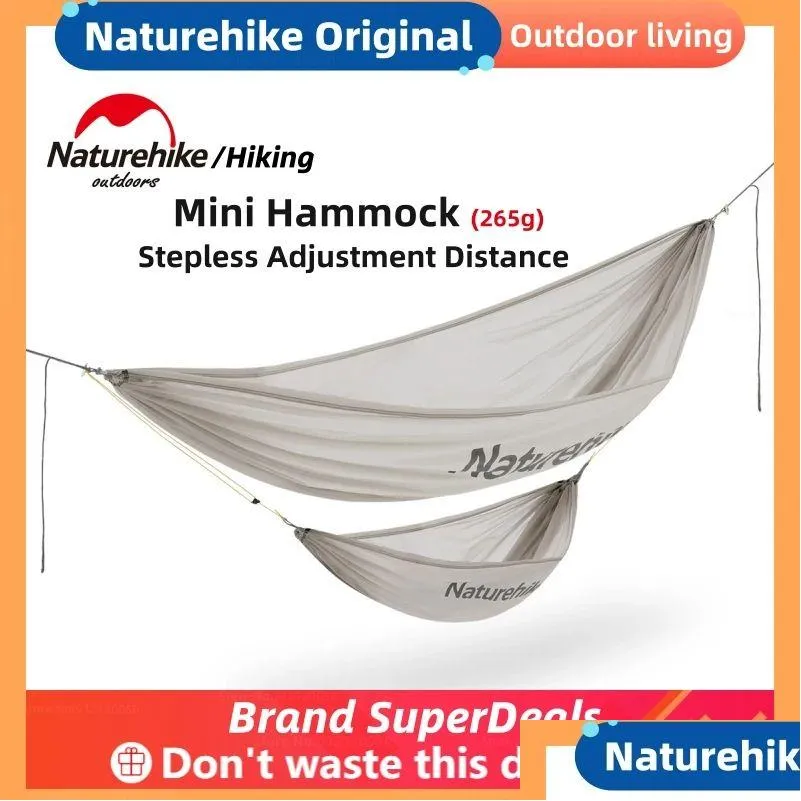 Stockage de stockage et maintenance mobilier Naturehike tralight hamac à came extérieure swing respirant résistant 30d équipement nylon hangin otuqx