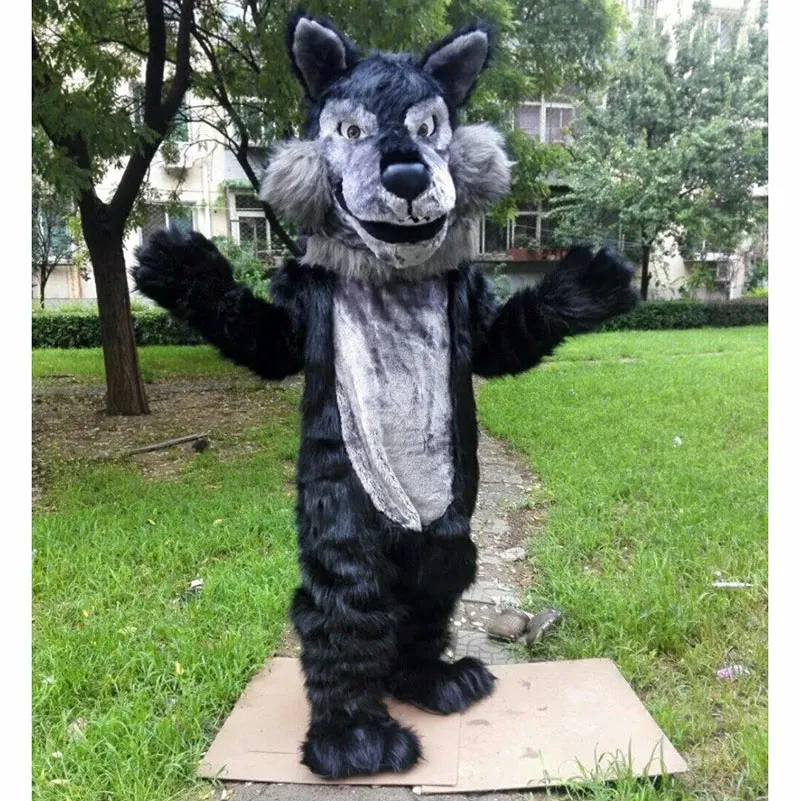 2024 Super Cute Plush Wolf Mascot Costume Birthday Party Christmas costume Ad Apparel halloween Theme Clothing