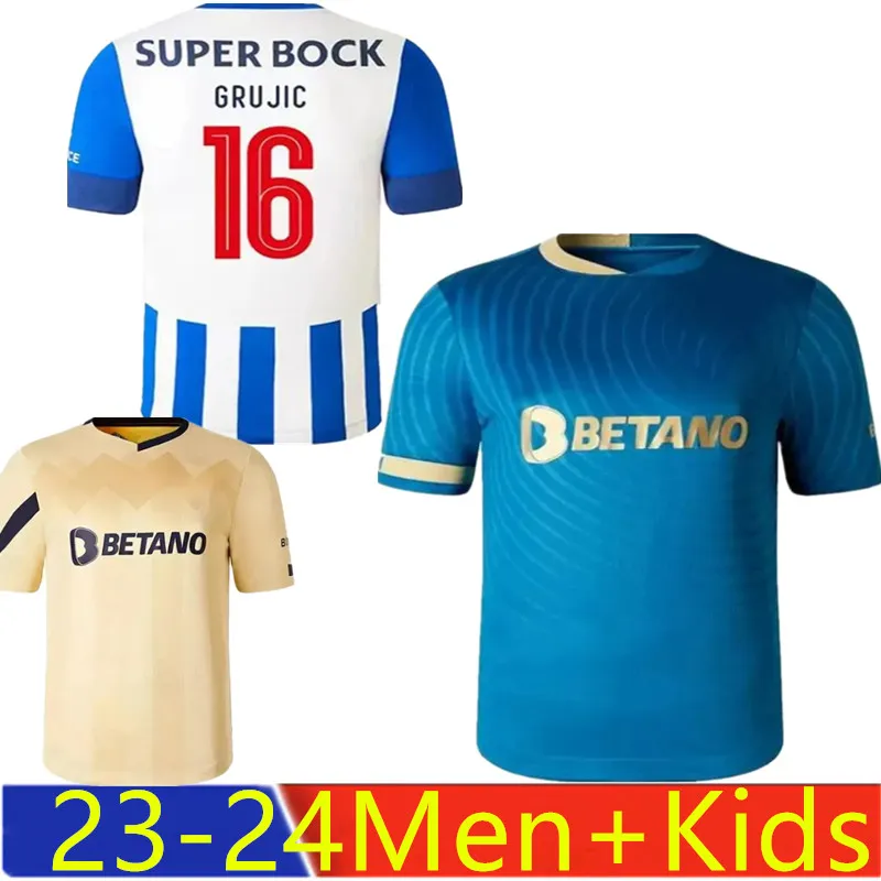 23 24 FC Portos Soccer Jerseys Dragon Fans Player Version 2024 Campeoes Pepe Sergio Oliveira Mehdi Luis Diaz Matheus målvakt Fotbollsskjorta Kids Kits