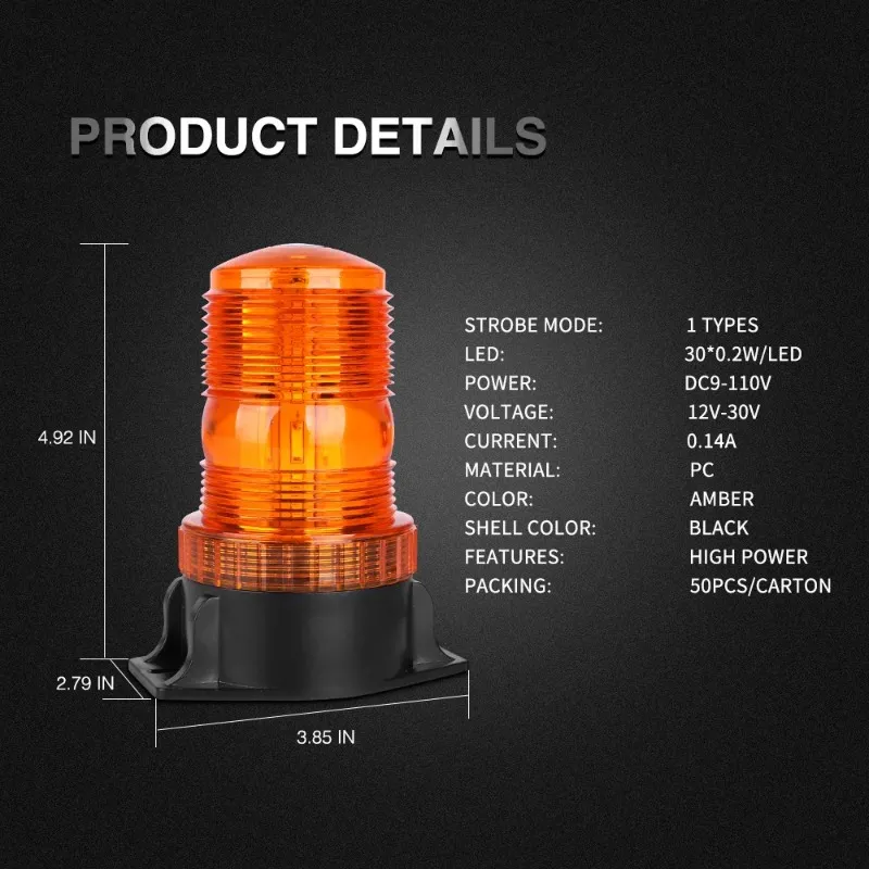 LED de lâmpada de emergência estroboscópica LED STROBE STROBE Plasshing Light DC 12 V Aviso de caminhão Luz de flash flash Acessórios para carros